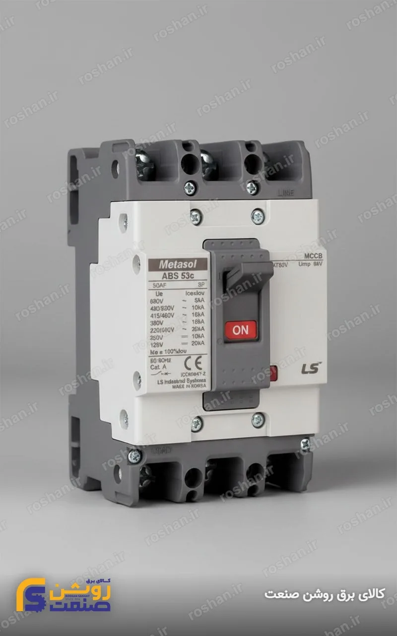 آمپر فریم 1600 - 3 پل - VAC 380/415 - 50KA - 1600A - تنظیم الکترونیکی: LSIG