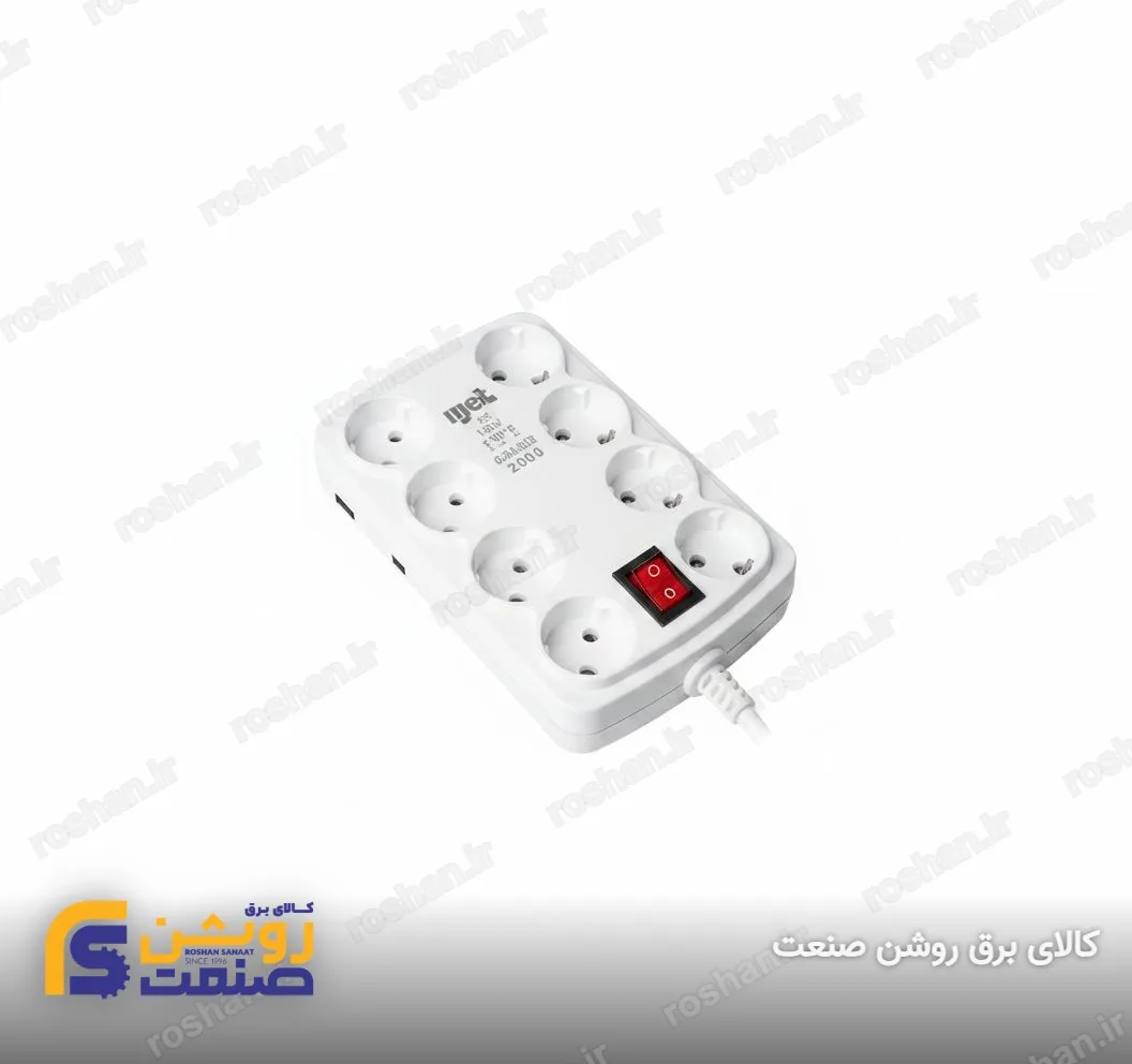 افق رابط سیار هشت خروجی بدون ارت ۵ متری