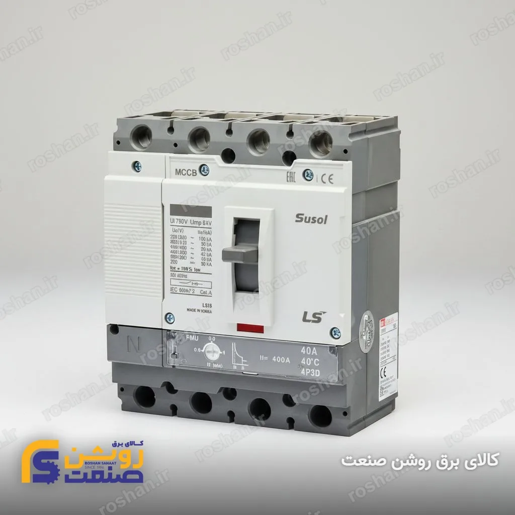 آمپر فریم 250 - 4 پل - VAC 380/415 - 50KA - 200A - تنظیم حرارتی: 0.8 الی 1 - مغناطیسی: 5 الی 10