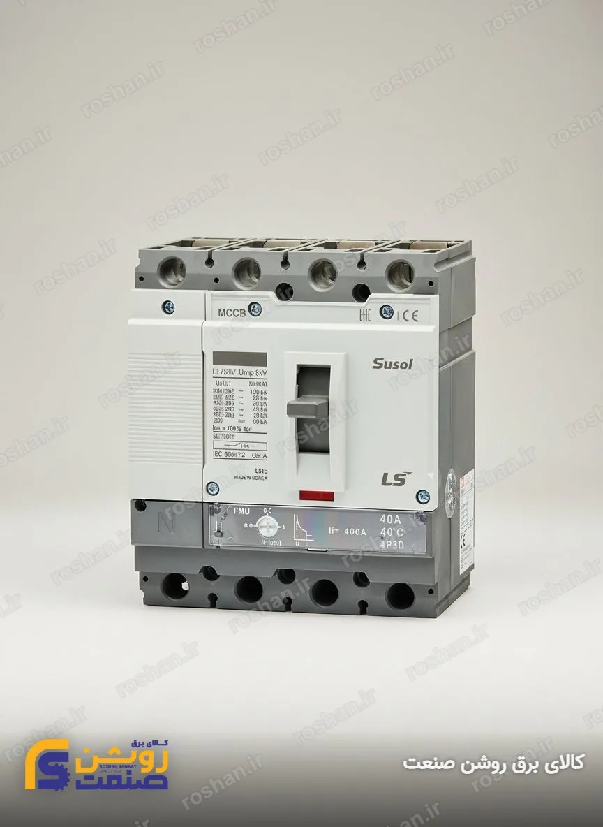 آمپر فریم 160 - 4 پل - VAC 380/415 - 50KA - 160A - تنظیم حرارتی: 0.8 الی 1 - مغناطیسی: 5 الی 10