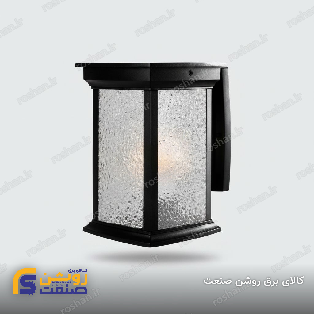 شفق دیواری روشان با لامپ - شیشه الماسی