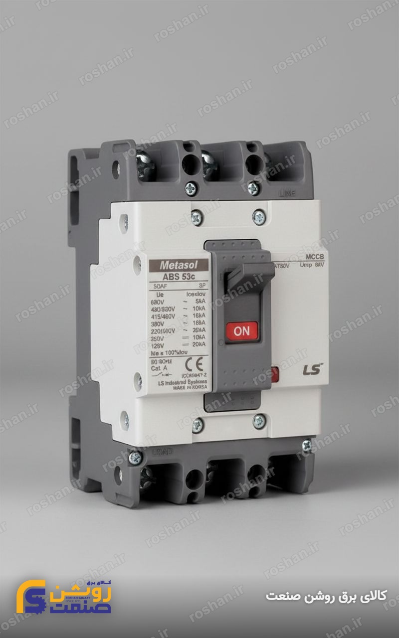 آمپر فریم 1600 - 3 پل - VAC 380/415 - 50KA - 1600A - تنظیم الکترونیکی: LSIG