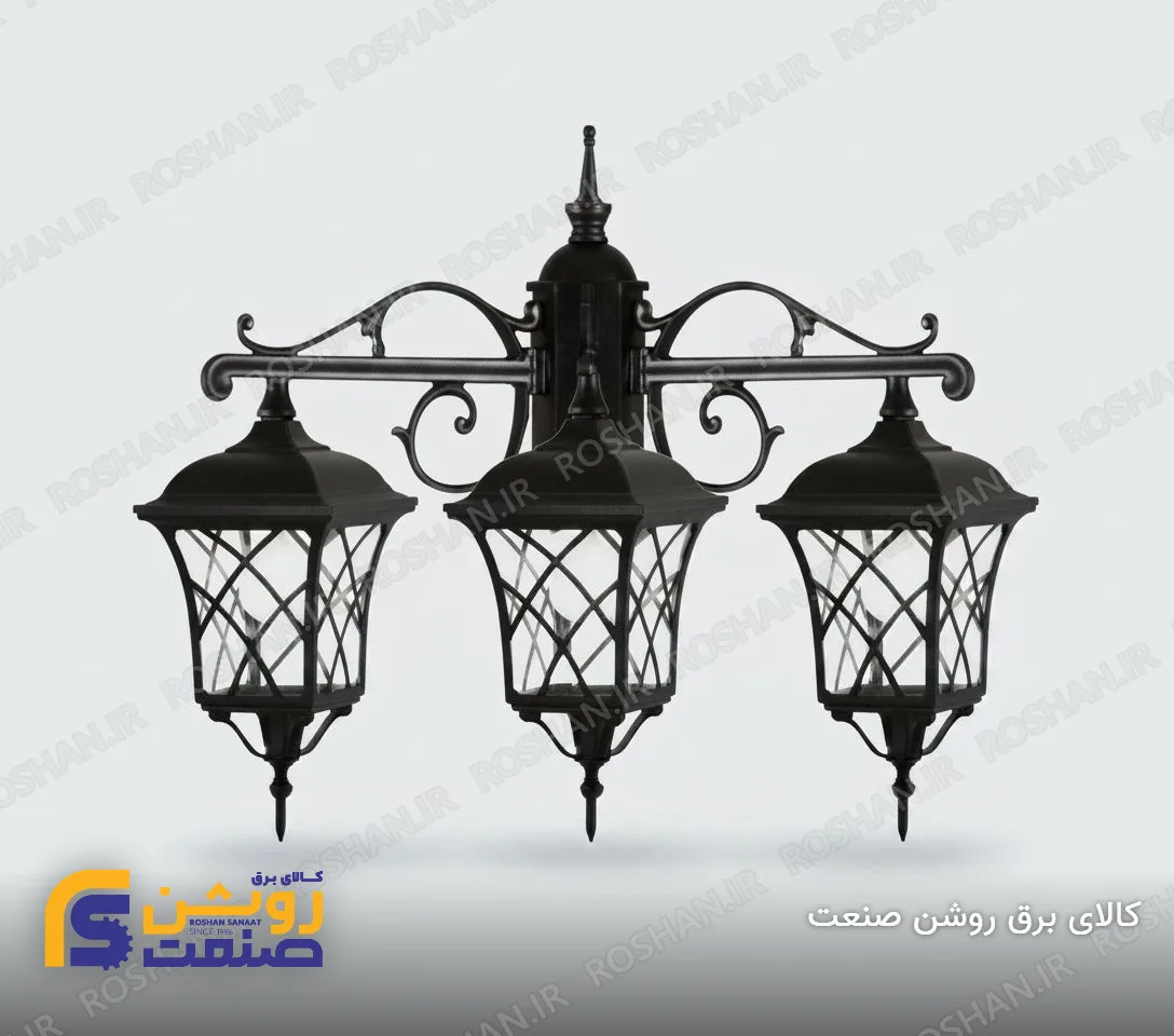 شفق تنه وسط سه شعله وارونه پاسارگاد با لامپ