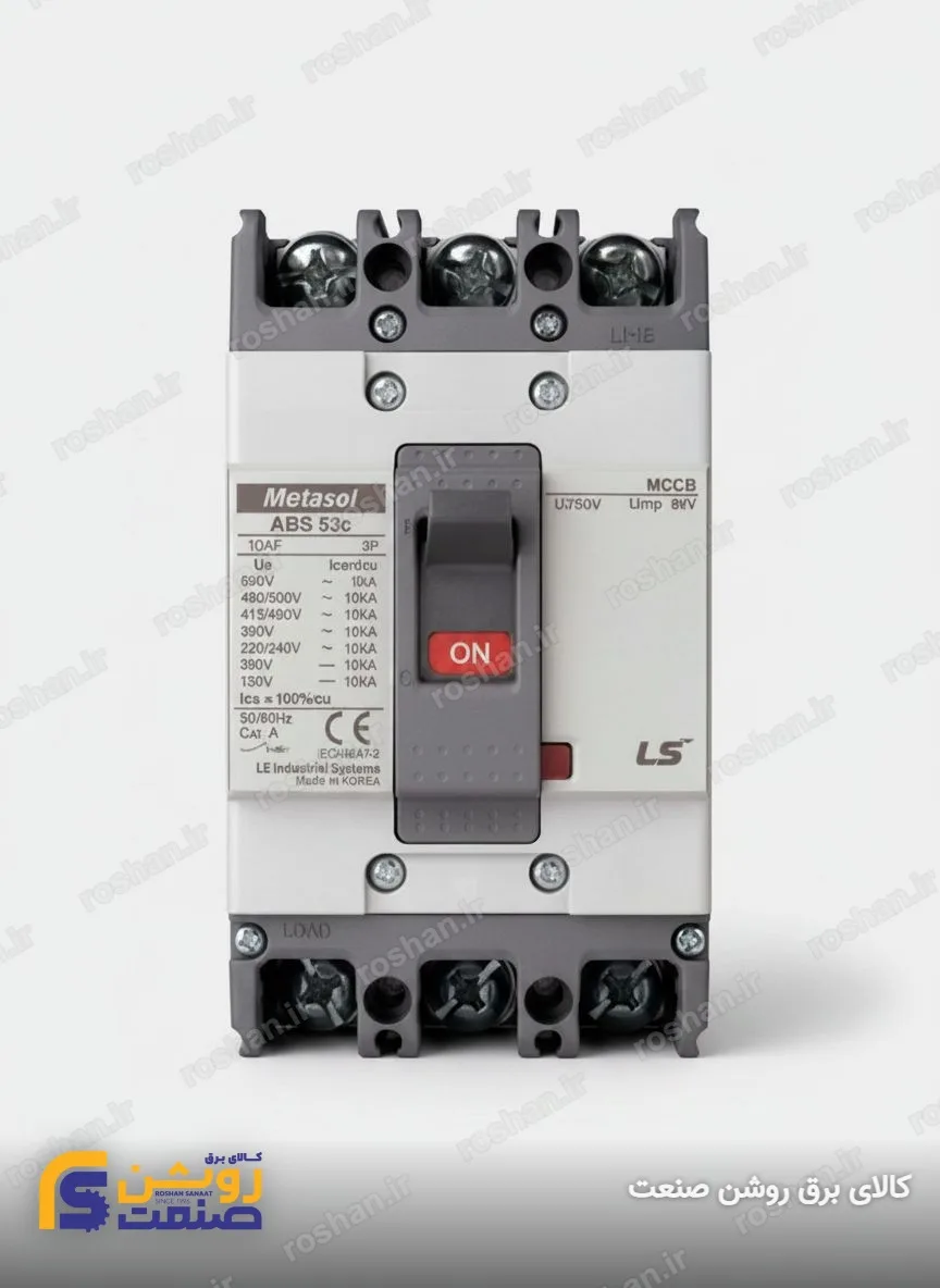 آمپر فریم 800 - 3 پل - VAC 380/415 - 65KA - 800A - تنظیم الکترونیکی: LSI
