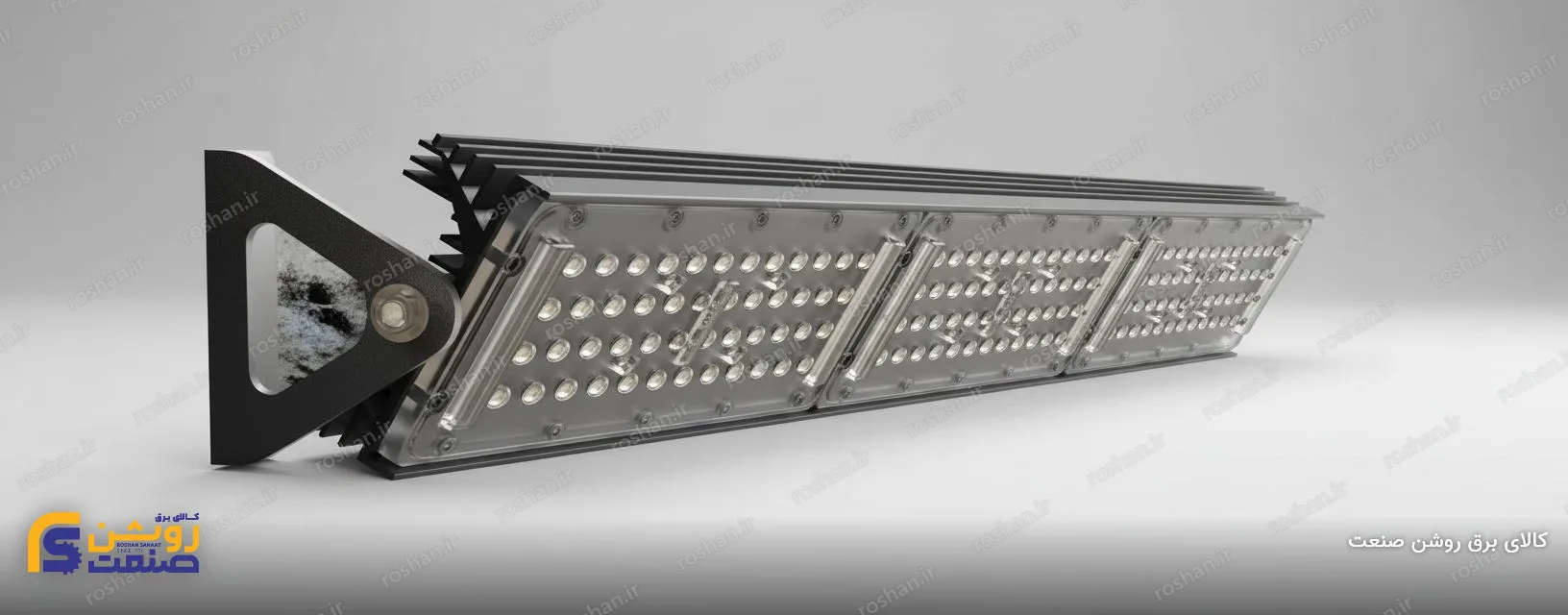 چراغ پروژکتور مدل نوین (صنفی خطی سه لاین، 24×76 سانتیمتر)