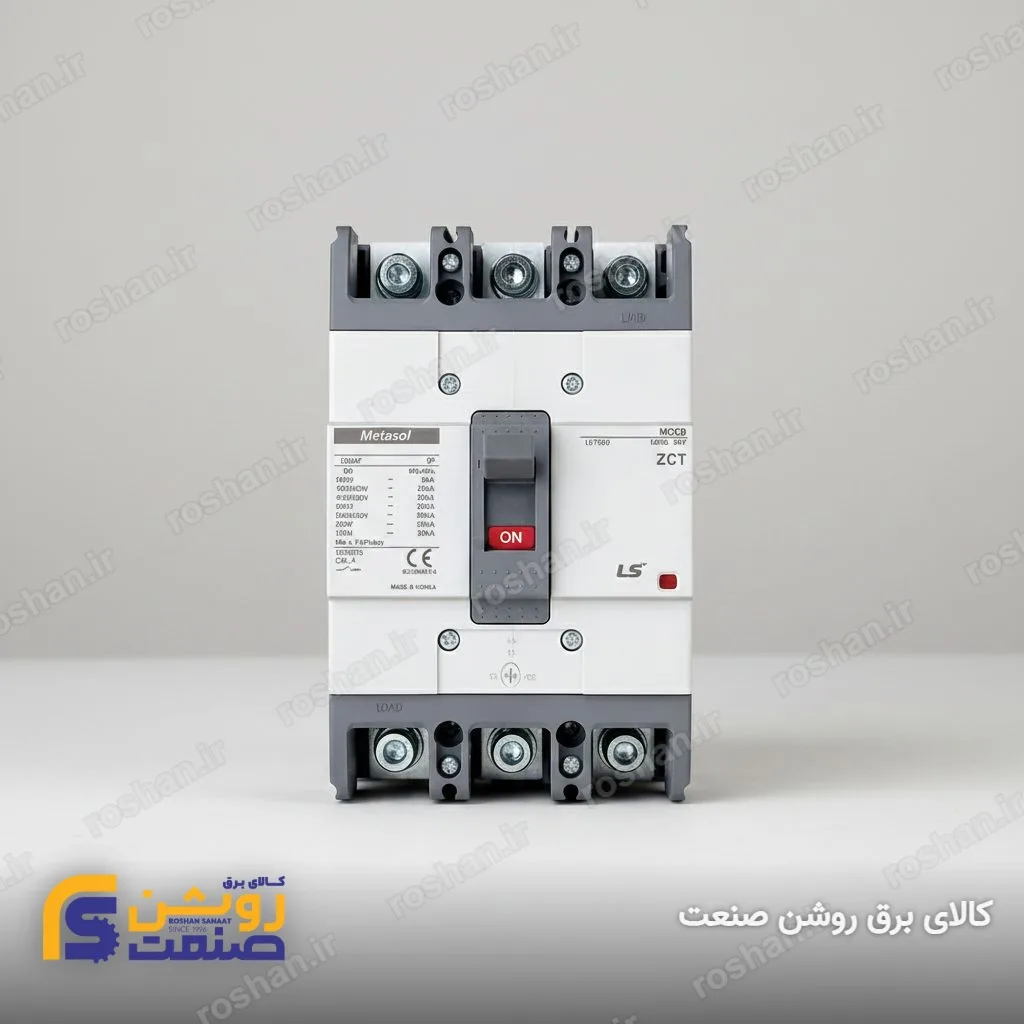 آمپر فریم 250 - 3 پل - VAC 380/415 - 50KA - 200A - تنظیم حرارتی: 0.8 الی 1 - مغناطیسی: 5 الی 10
