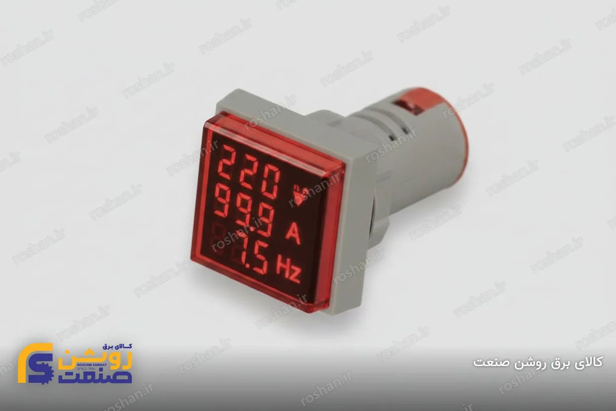 چراغ سیگنال تریپل مربع سایز 22 (قرمز، زرد، سبز، سفید، آبی)