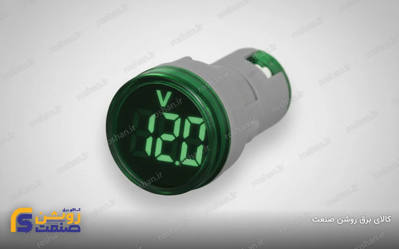 چراغ سیگنال ولت DC گرد (قرمز، زرد، سبز، سفید، آبی)