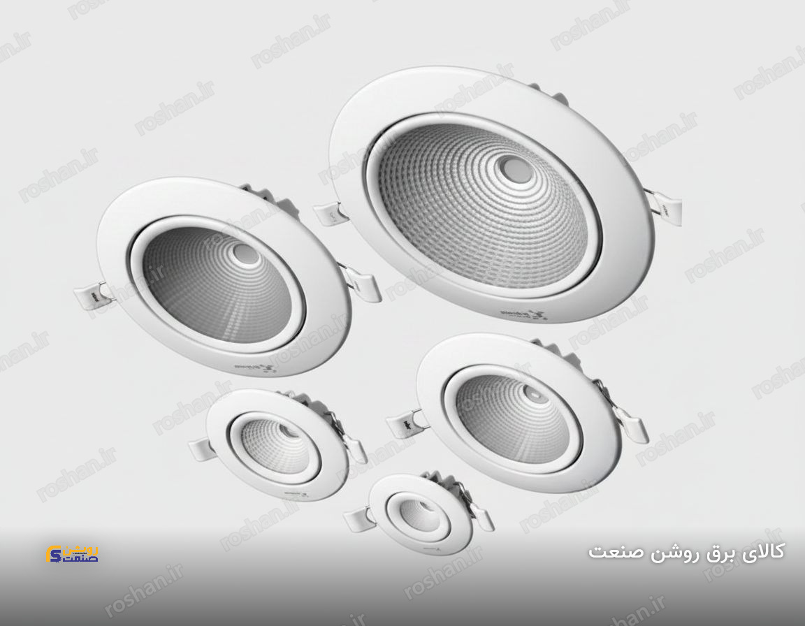 چراغ سقفی توکار مدل کارنت - 7 وات - قطر برش 60mm - 3000K/4000K/6500K